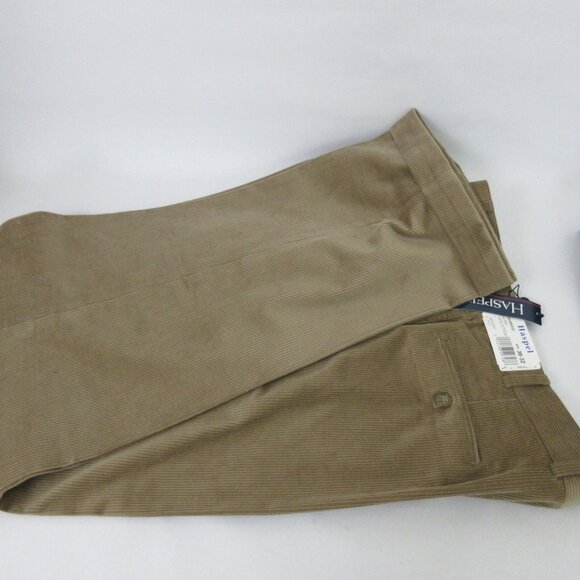 Men's Haspel Brown Astor Corduroy Slacks 38 x 32 Straight Leg Cuffs 100% Cotton - Picture 8 of 9